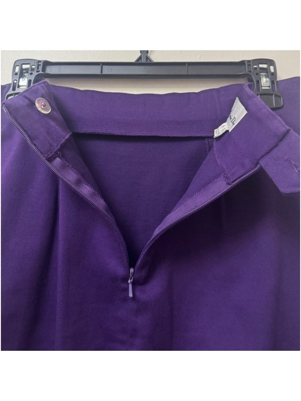 Women's Christian Dior Purple Pencil Cotton Skirt Size 6 - Picture 5 of 9